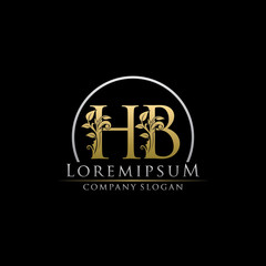 Golden Classy HB Letter Logo