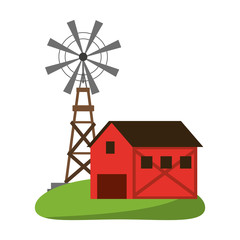 Farm house and windmill symbol