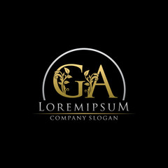 Golden Classy GA Letter Logo