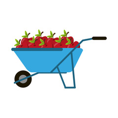 wheelbarrow with tomatoes symbol