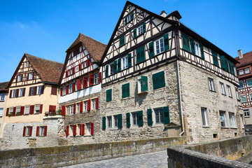 Fototapeta na wymiar The medieval village of Schwäbisch Hall, Baden-Wurtemberg, Germany