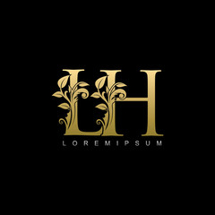 Golden Classy LH Letter Logo