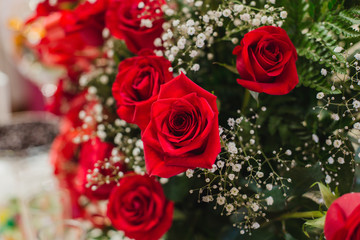 bouquet of red roses