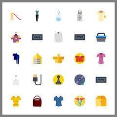 25 store icon. Vector illustration store set. box and chemicst icons for store works