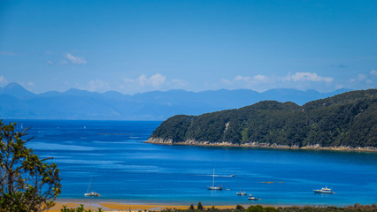 Exploring Abel Tasman National Park on the South Island in New-Zealand