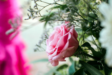 pink roses wedding