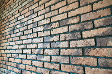 Naklejka premium Details of a decorative red brick wall.