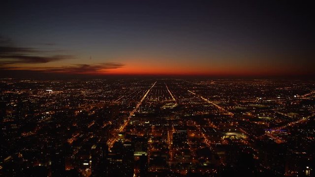 Beautiful shot of city horizon at golden hour