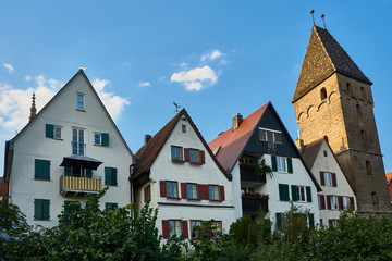 Fototapeta na wymiar Houses in Ulm, Baden-Wurtemberg, Germany