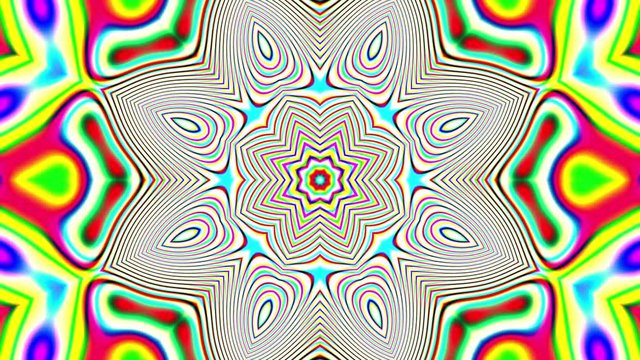 Intricate Detailed Psychedelic Retro 60s Kaleidoscope VJ Motion Background Loop 1
