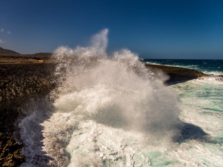   Views around the small Caribbean Island of Curacao