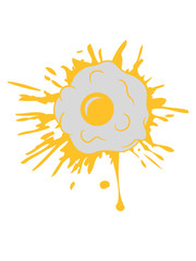 tropfen klecks graffiti farbe spritzer spiegelei kochen braten essen ei eigelb eiweiß frühstück servieren hunger lecker schürze koch chef meister leibgericht clipart design