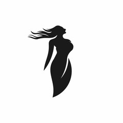 Woman + Leaf logo Vector