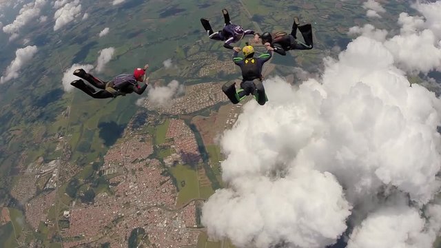 Skydiving group formation