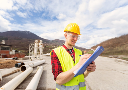 Industrial Engineer With Clipboard