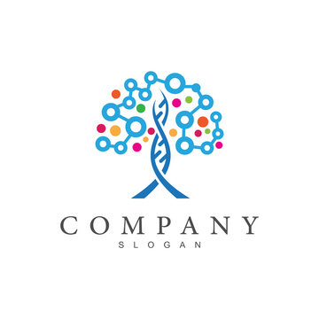 smart tree logo, creative tree logo, DNA tree logo