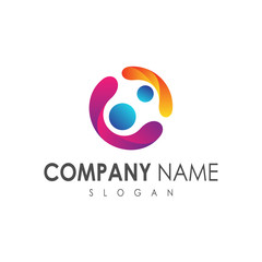 kids care logo template, parenting logo
