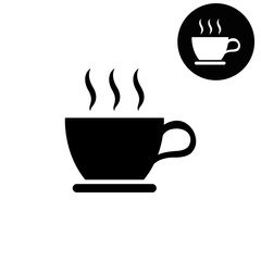 cup of coffee  - white vector icon