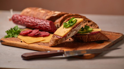 sandwich and cheese