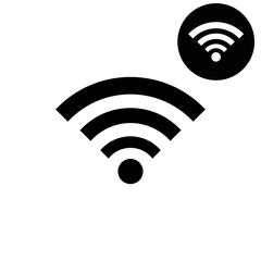 wi fi -  white vector icon