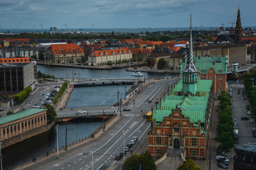 Obraz premium Copenhagen cityscape. View from the Christianborg tower.