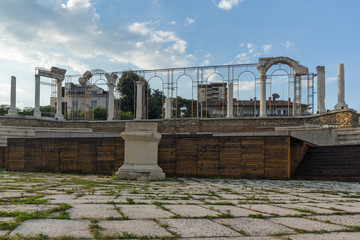 Auditorium of the Antique Forum at ruins of Ancient Roman city of Augusta Traiana in the center of of Stara Zagora, Bulgaria