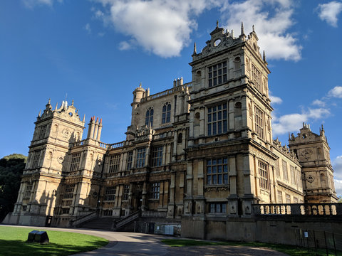 Exterior of Wollaton Hall in Nottingham, UK, built in Tudor times by Robert Smythson..