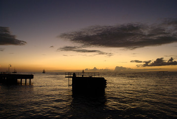 Fototapeta na wymiar Sunset on the pier