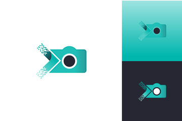 Pixel Arrow Camera Logo Inspirations Template