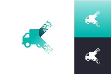 Pixel Arrow Delivery Logo Inspirations Template