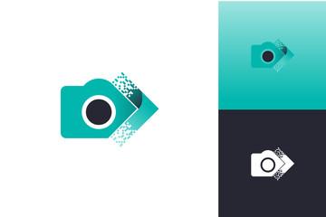 Pixel Arrow Camera Logo Inspirations Template