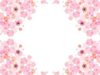 桜の花のイラストの背景素材