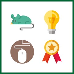 4 click icon. Vector illustration click set. quality and turned off icons for click works