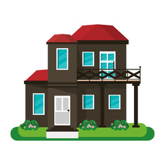 House real estate cartoon isolated