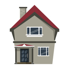 House real estate cartoon isolated