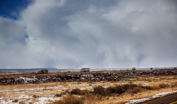 Beautiful scenic road in New Mexico