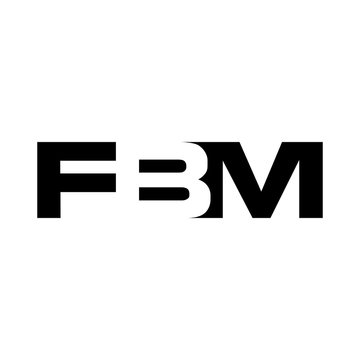 letter F B M vector logo.