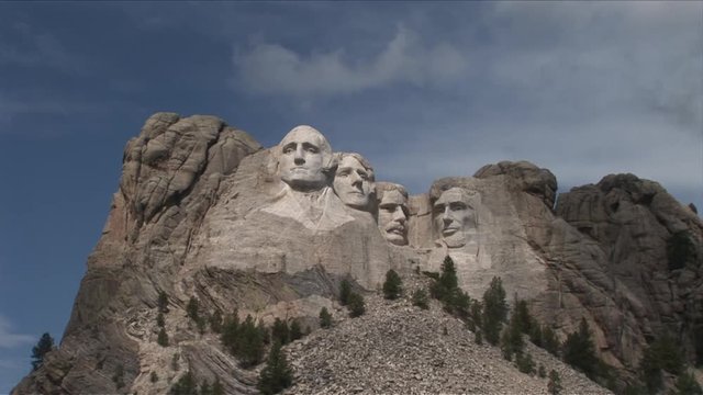 View of Mount Rushmore National Memorial in South Dakota United States