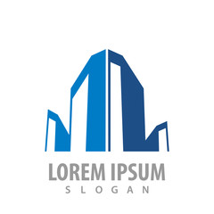 Skyscrapers building real estate logo concept design. Symbol graphic template element vector