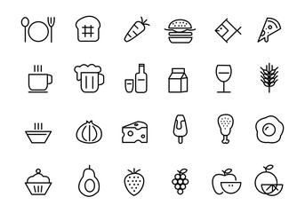 food icons set,Collection of restaurant thin line icons
