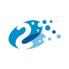 creative number two logo template, 2 logo