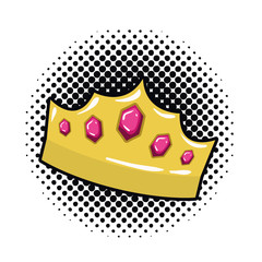 golden crown pop art icon