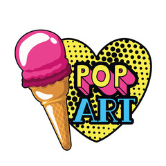 pop art ice cream icon