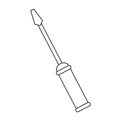 construction screwdriver symbol black and white