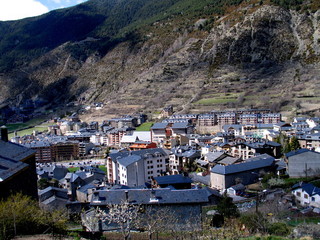 Encamp. Village in Andorra.