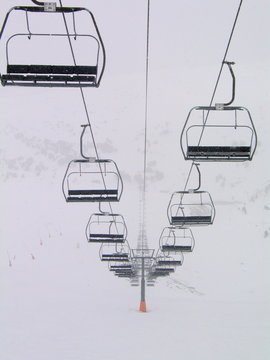 Ski cable in Andorra. 