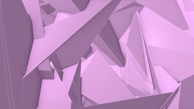 Abstract Pink Angular Polygons Retro Futuristic 3D Motion Background VJ Loop 1