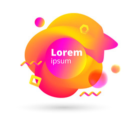 Bright pink and orange background with abstract spectrum pattern.