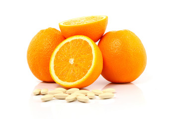 Orange isolated on white background.