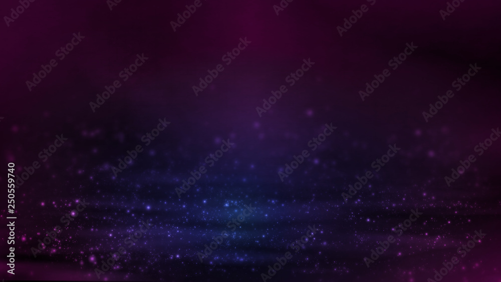 Poster 3d rendering of abstract dots waves star fields selective focus background. for deep machine learnin